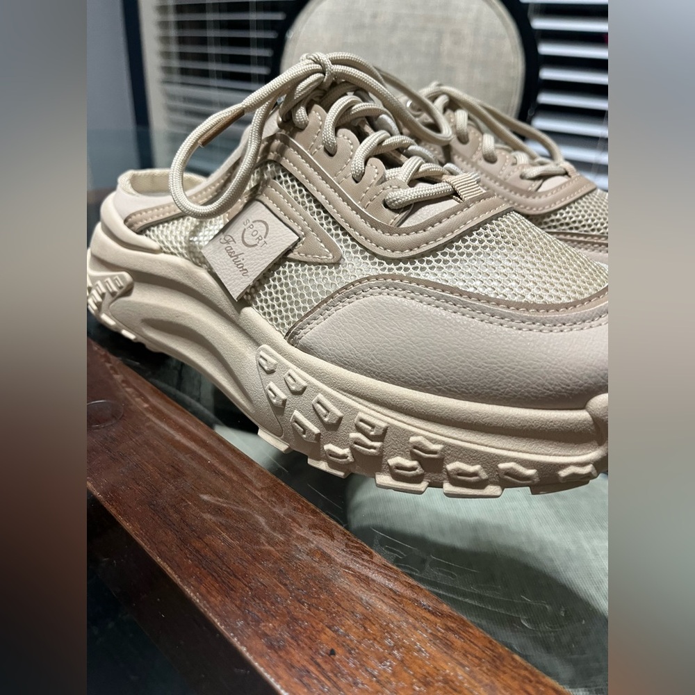 Beige Chunky Sneakers